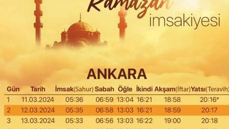 Ankara'da 3 Mart 2024 Pazartesi İftar Ve Sahur Vakitleri Ankara'da 3 Mart 2024 Pazartesi İftar Ve Sahur Vakitleri